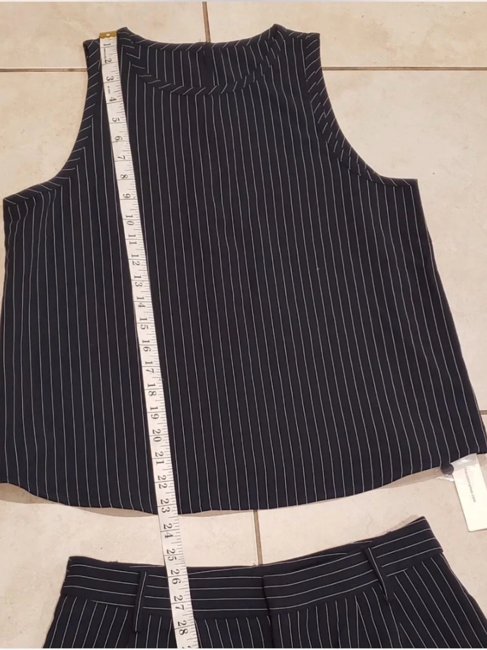 Commense  Pinstripe Sleeveless top and pants set
